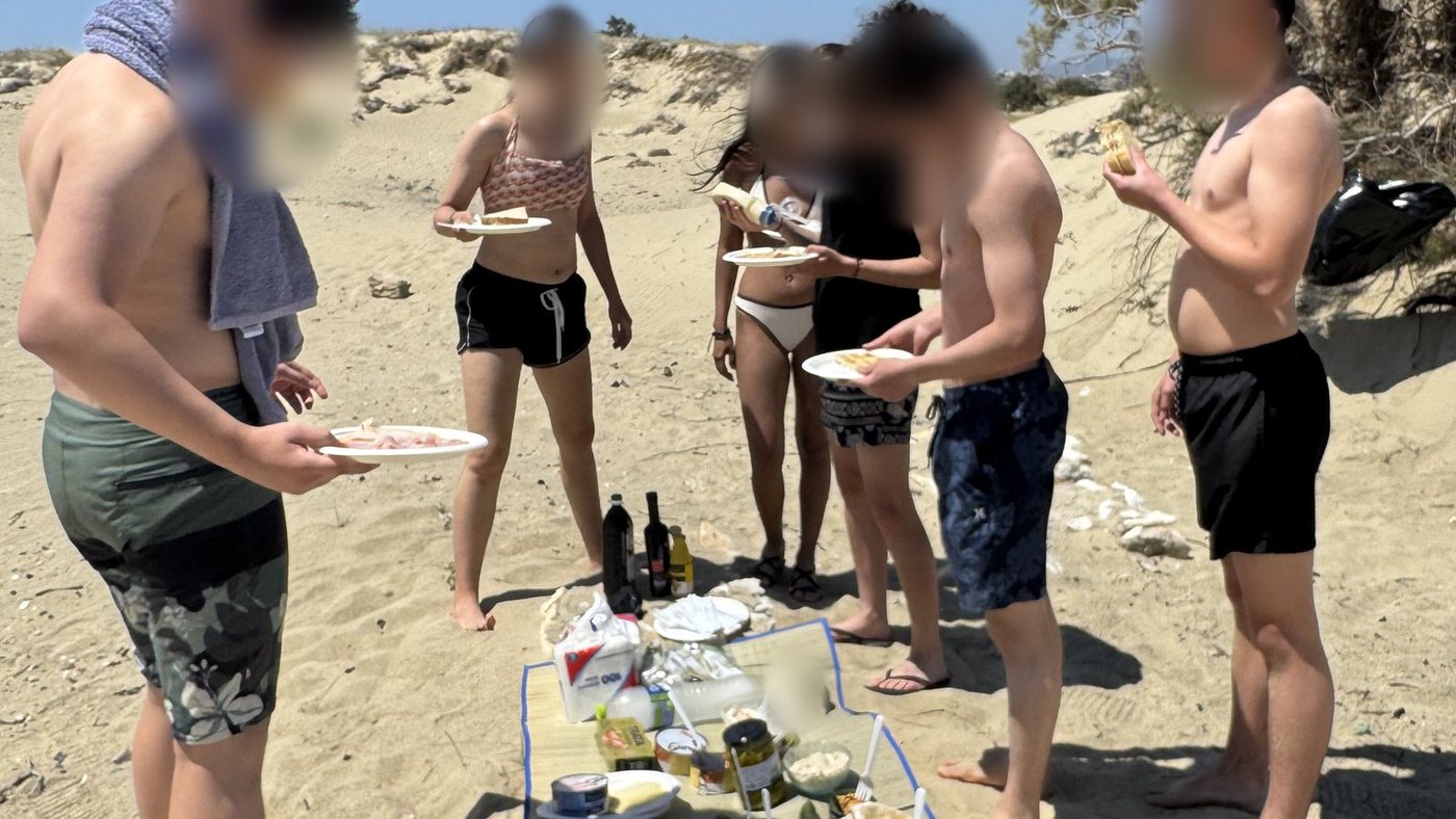 Πικνίκ στην παραλία, στη Νάξο